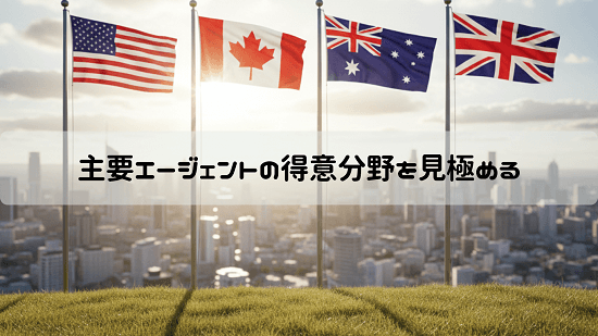 主要エージェントの得意分野を見極める